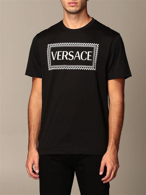 versace t shirt schwarz herren|versace t shirt men price.